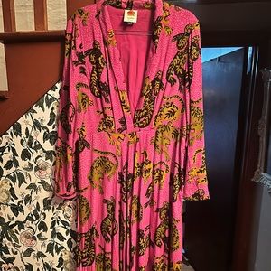 Gorgeous pink Farm Rio tigers maxi dress